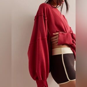 Free People Cropped Camden Sweatshirt NWOT